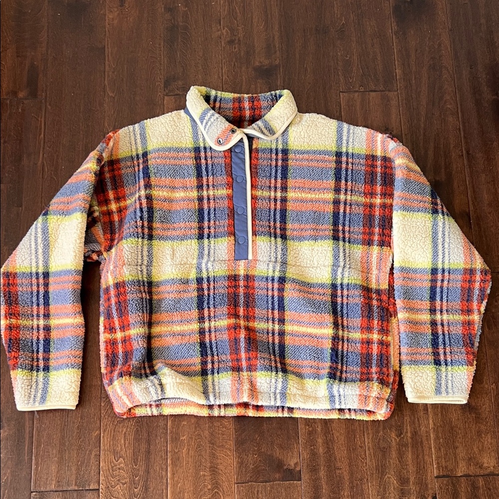 American Eagle Outfitters Multicolor Plaid Teddy Jacket